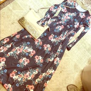 Floral print maxi dress